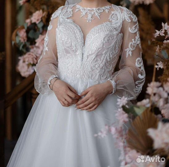 Свадебное платье 44 46 новое