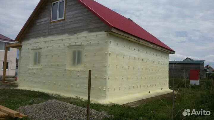 Утепление пенополиуретаном напыляемой пеной ППУ