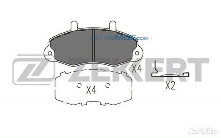 Колодки торм. диск. передн. Ford Transit III-IV 85