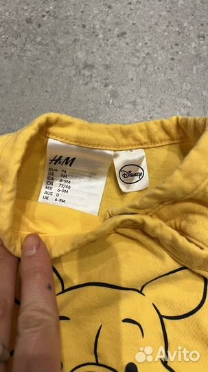 Новые слипы HM H&M 74 р 4 шт на молнии винни пух