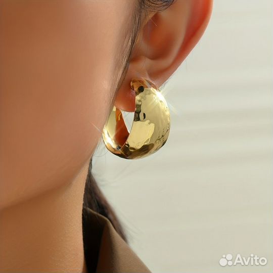 Серьги дутые