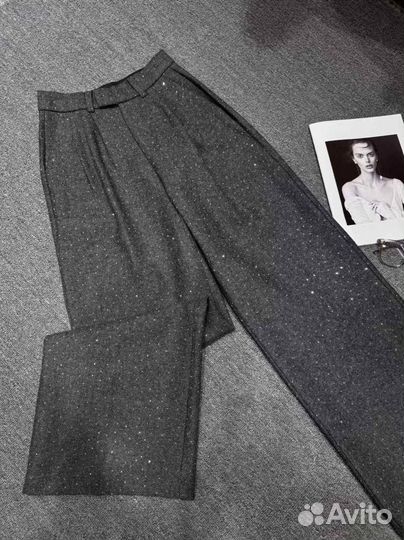 Брюки со стразами