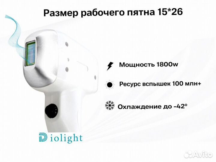 Диодный лазер диолайт Ultra'One 1800в, рассрочка