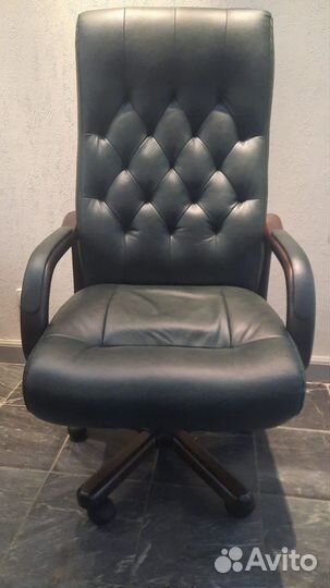 Кресло компьютерное офисное Оксфорд кожа натурал
