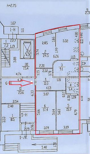 2-к. квартира, 83,6 м², 1/7 эт.