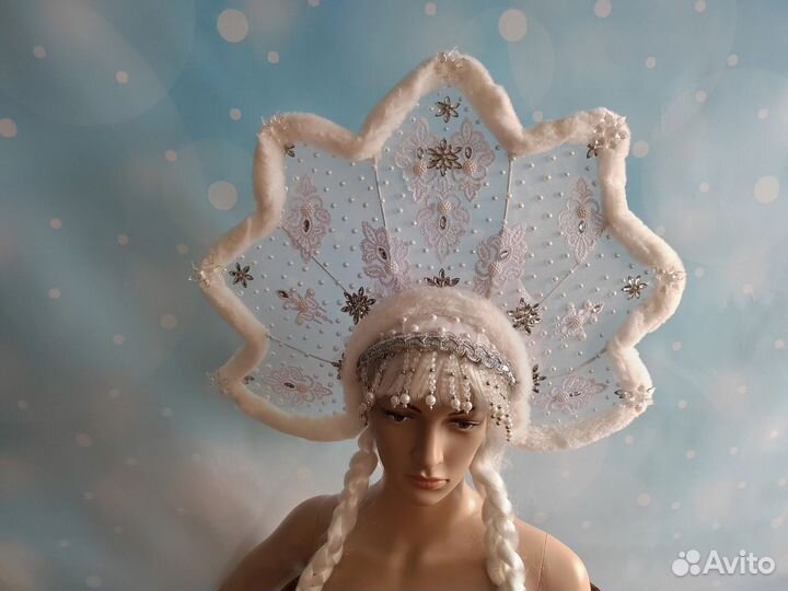 Кокошник Снегурочки с подсветкой