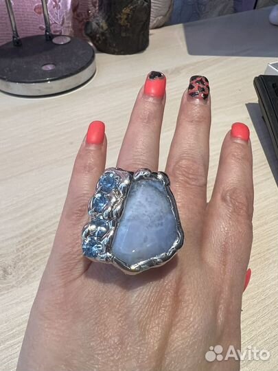 Дизайнерское кольцо р 17,17,5 Италия