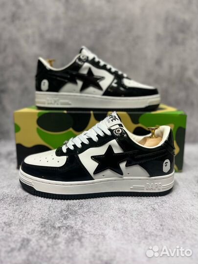 Кроссовки A Bathing Ape Bape Sta Black White