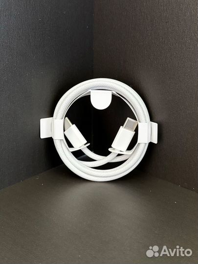 Оригинальный кабель Apple Type-C/Type-C (плетеный)