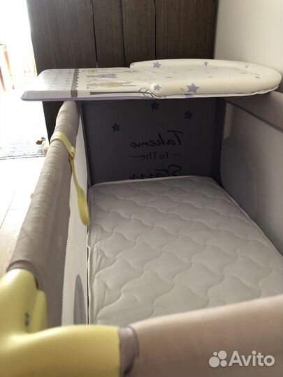 Манеж кровать babyton с матрасам пеленальная доска