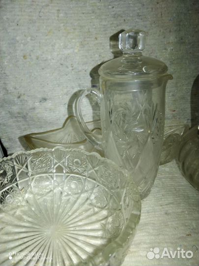 Хрусталь СССР с антикварной пылью