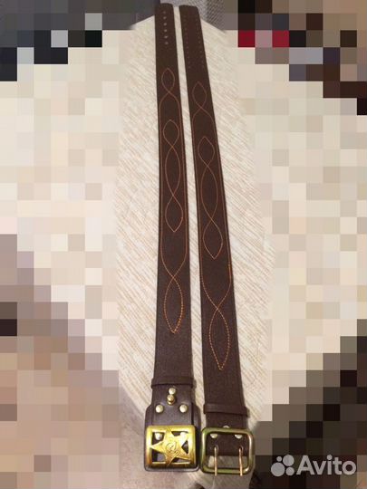 Ремень офицерский кожаный