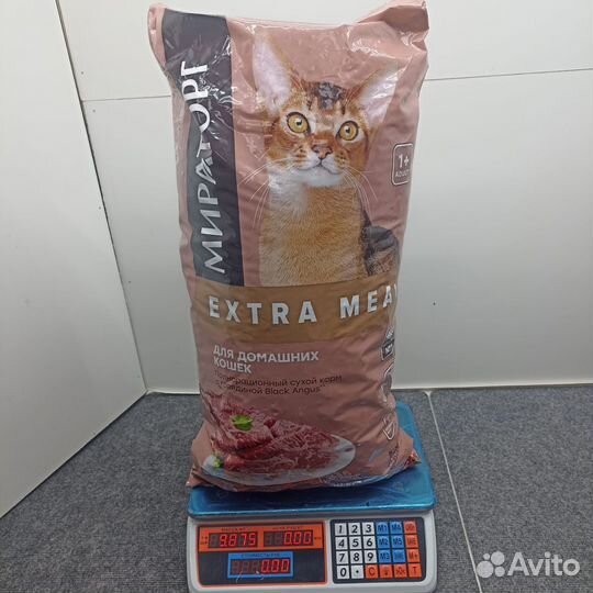 Сухой корм Мираторг Extra Meat для кошек, 10 кг