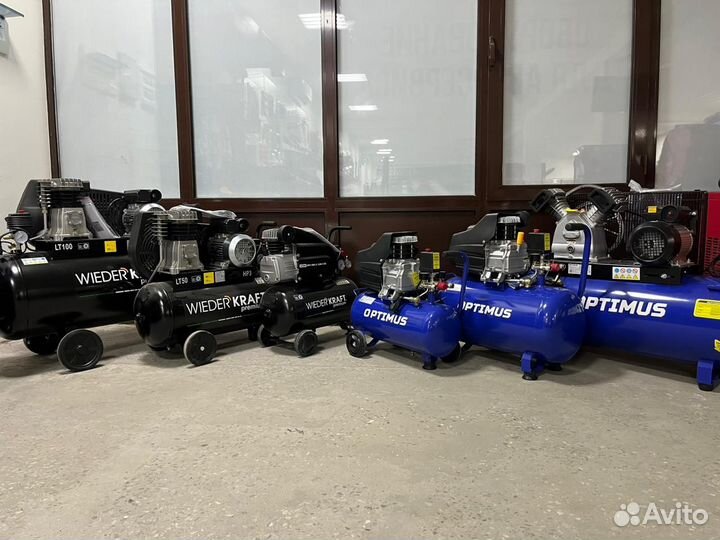 Компрессор поршневой 420 л/мин ресивер 100л 220в