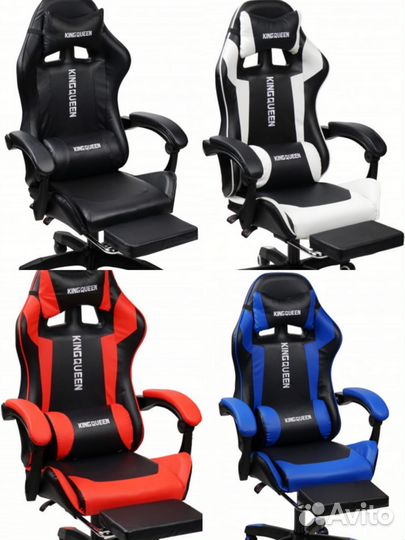 Кресло компьютерное с массажем и аттоманкой новое