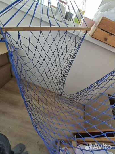 Гамак сетка на деревянных планках