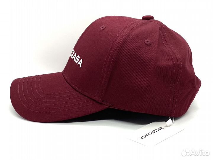 Бейсболка Баленсиага цвет бордовый