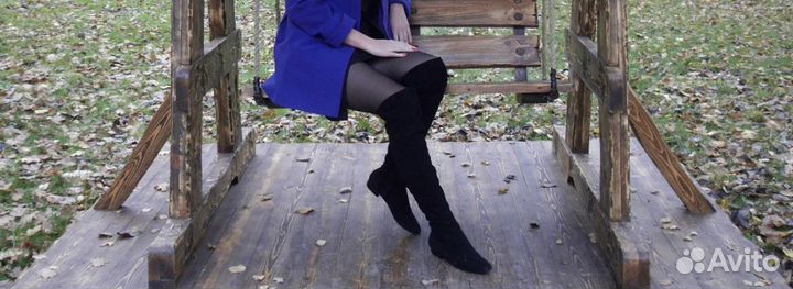 Ботфорты осенние замшевые 39