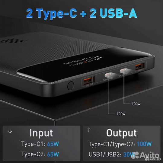 Power Bank Baseus Blade 20000mAh 100W - Новые