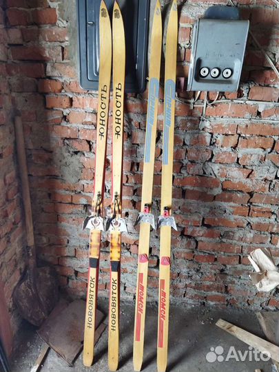 Лыжи беговые деревянные