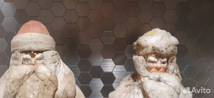 Ватный дед мороз СССР. Дед мороз и снегурочка