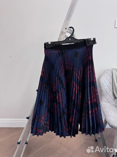 Юбка max co красно-синяя плиссе