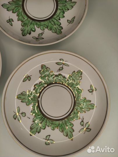 Блюдце Вербилки Мятный Барбарис фарфор СССР