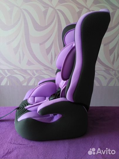 Кресло автомобильное 9-36 кг новое сиреневое
