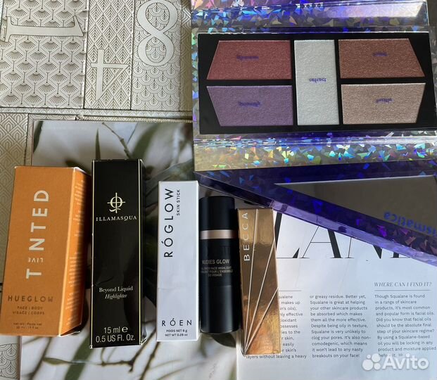 Бронзер, румяна, хайлайтер