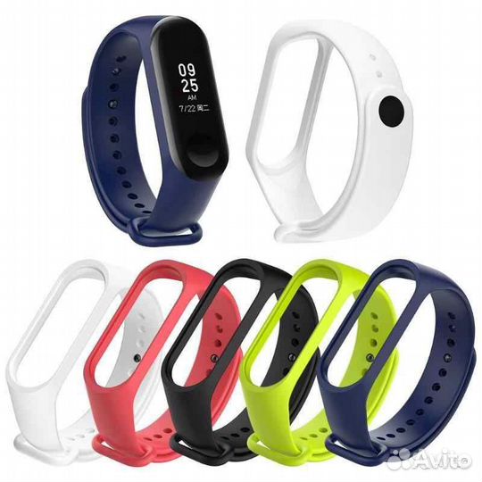 Cиликоновый ремешок для Xiaomi Mi band 3/4/5/6