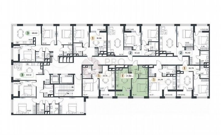 1-к. квартира, 31,5 м², 6/15 эт.