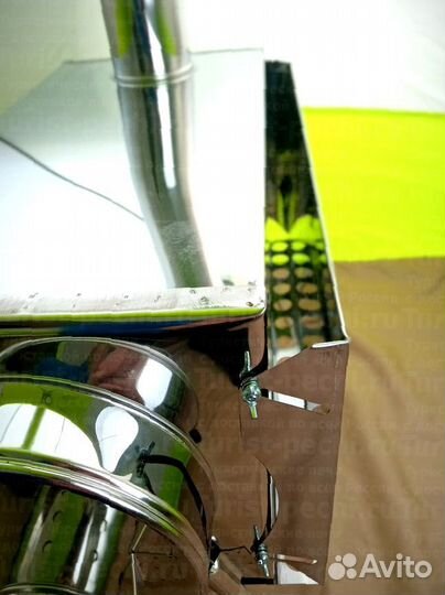 Печь туристическая Пошехонка Средняя на 30 л. c 3D