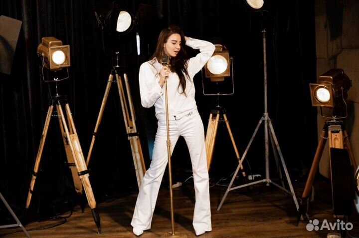 Ретро микрофон на стойке