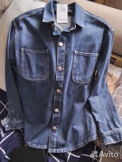 Джинсовая куртка рубашка мужская хб. 54