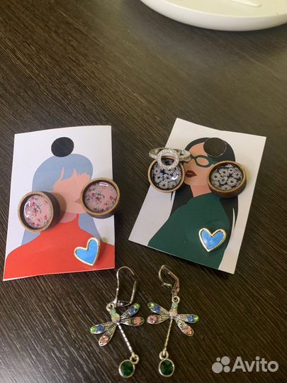 Серьги бижутерия
