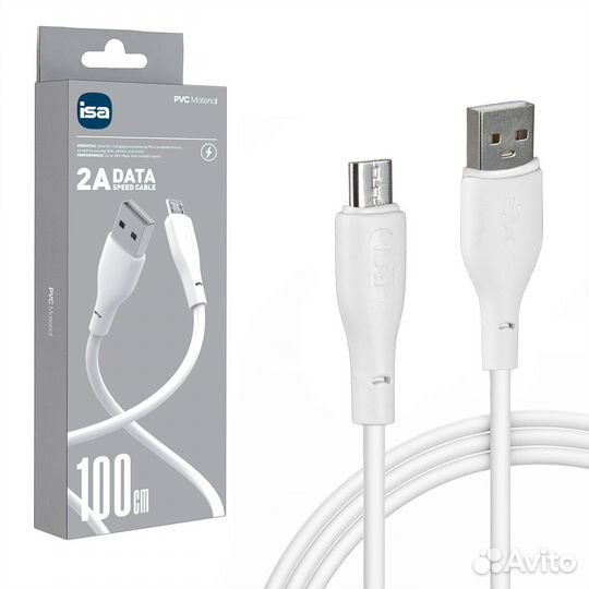 Кабель USB на microusb 1м 2A