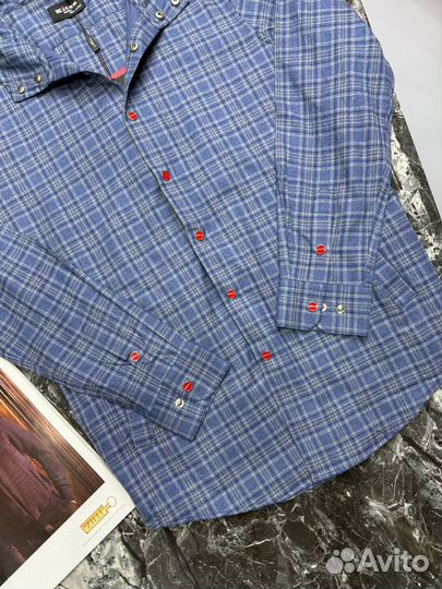 Рубашка мужская Kiton с капюшоном