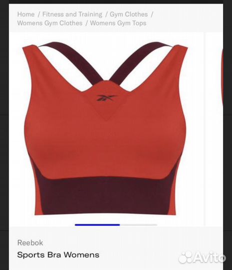 Спортивный топ reebok