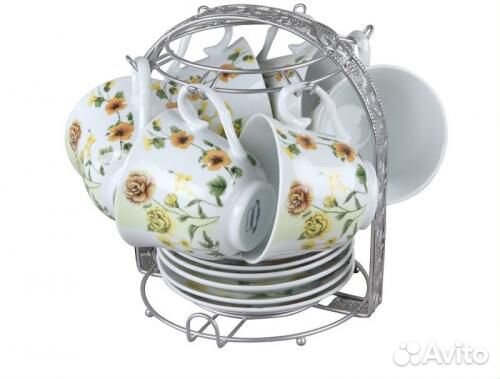 Чайный набор rosenberg, фарфор,13 предметов, новый
