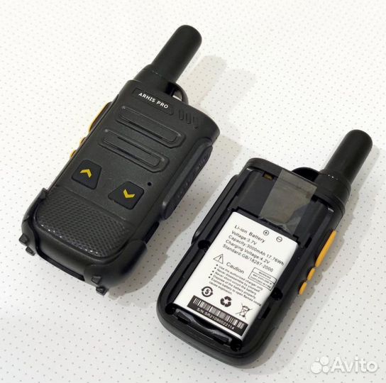 Легкая рация с наушником, комплект 2 штуки