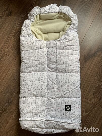 Конверт в коляску зимний+ муфта варежки на коляску