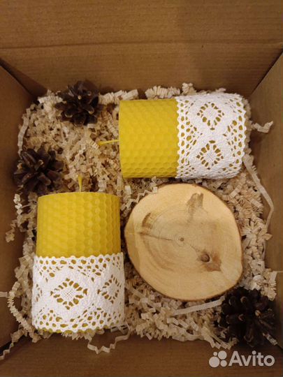 Набор свечей из натуральной вощины