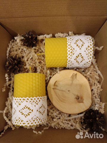 Набор свечей из натуральной вощины