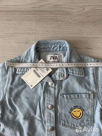 Джинсовая рубашка Zara 98 новая