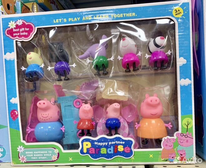 Свинка Пепа фигурки 9шт