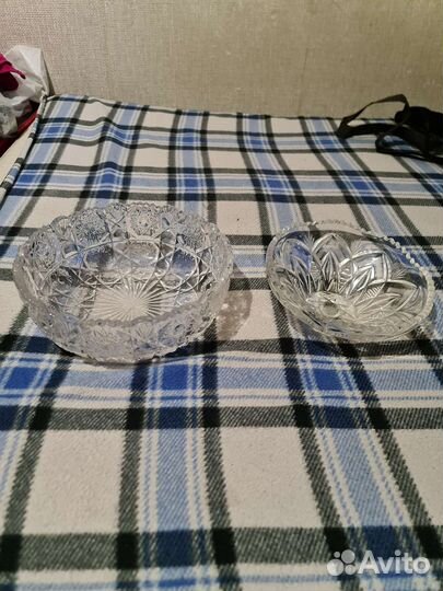 Ваза конфетница хрустальная