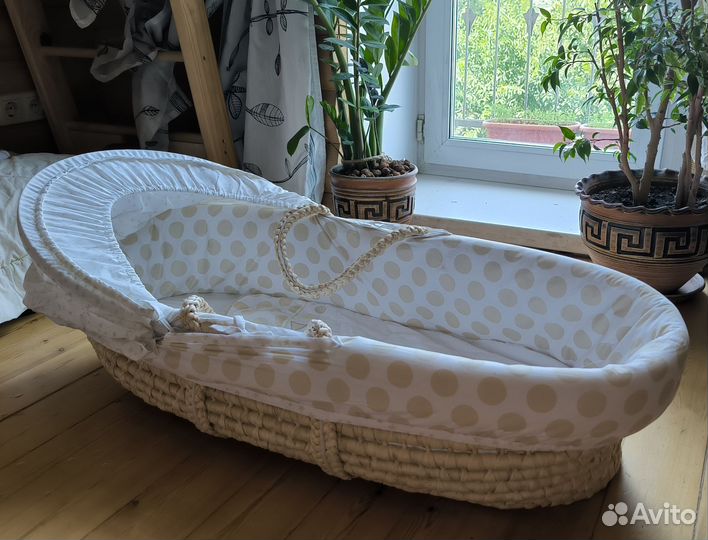 Плетёная люлька колыбель для новорождённых