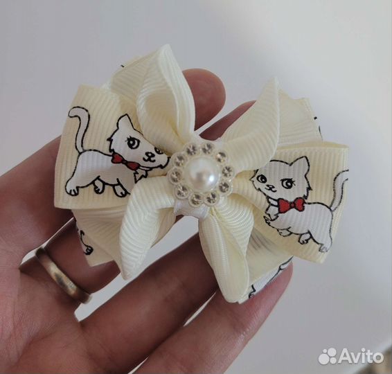 Бантики на резинках для маленьких принцесс. Котики