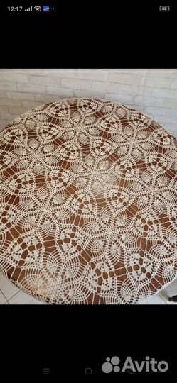 Вязаная скатерть крючком