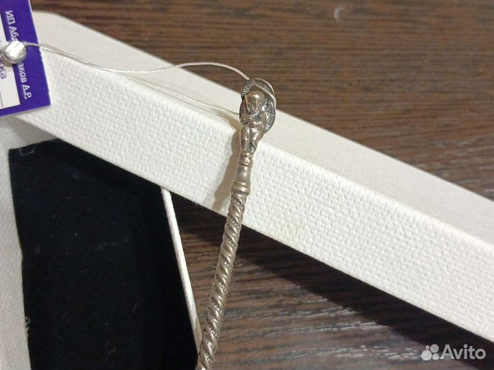 Серебряная чайная ложка 925 ангелочек